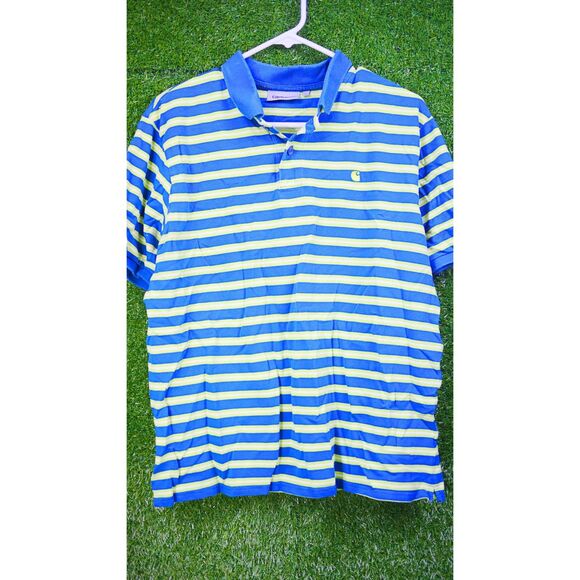 Carhartt Other - Carhartt Youth Short Sleeve Polo Green, White and Blue Stripe - Youth XL